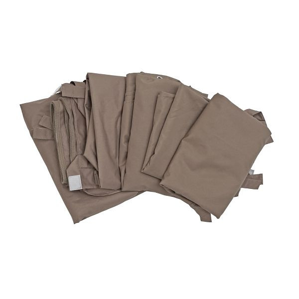 Mendler 4er-Set Seitenwand für Pergola HWC-A22, Ersatzseitenwand Pavillon, 3x3m Polyester, taupe, 75929