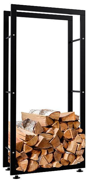 CLP Kaminholzständer Keri V2 25x60x125 mm, schwarz, 316492