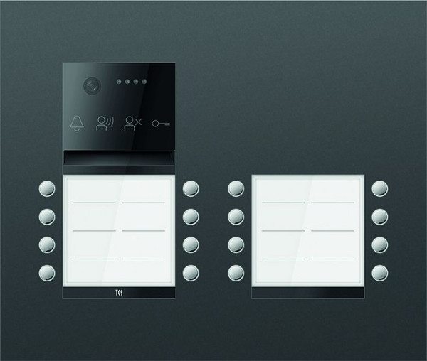 TCS Türkontrollsystem PES PRO Video Außenstation 16T 4 Spalten UP RAL7016 anthrazitgrau, AVU600416-0017