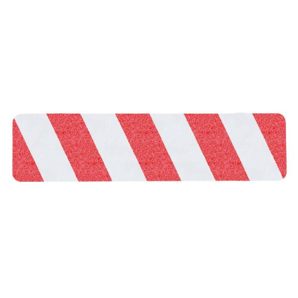 m2 Antirutschbelag Warnmarkierung rot/weiß Einzelstreifen 150x610mm, VE: 10 Stück, M1YV101501