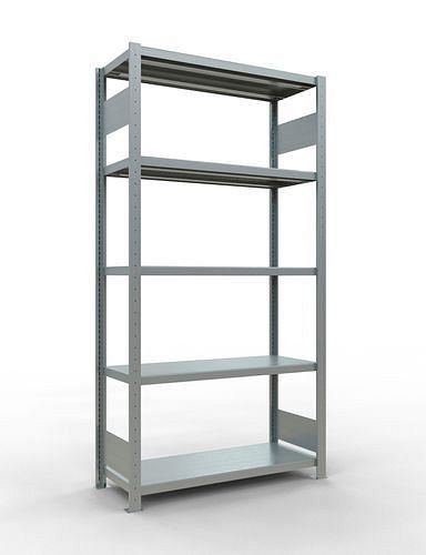 Schulte Fachbodenregal, Grundfeld, 5 Lagerebenen, Fachlast 250 kg, 1060 x 436 x 2000 mm, 278811