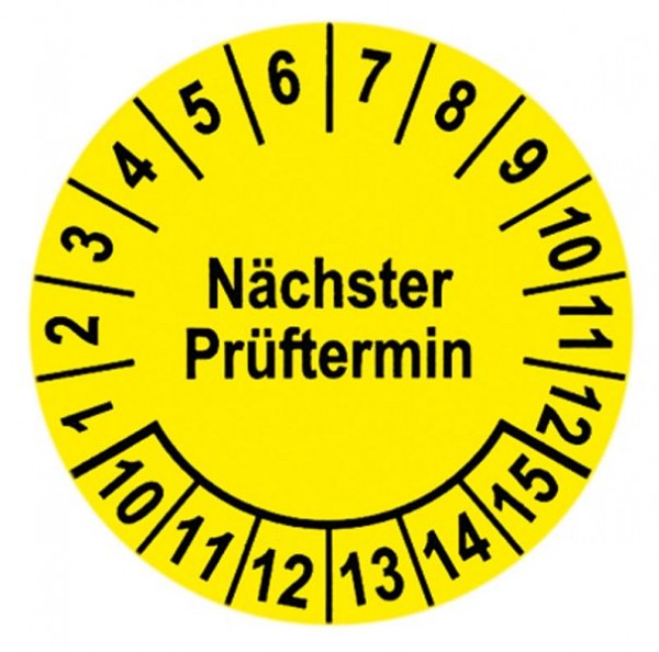 Euroline Kontrollblätter für die regelmäßige Überprüfung von Leitern, Fahrgerüsten und Steigleitern - Prüfplakette, VE: 15 Stück, 9999999