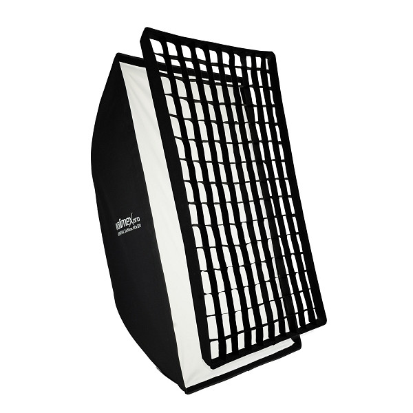 Walimex pro Essential Softbox 80x120cm, um 360° drehbar, einfacher Aufbau, inkl. Grid, Bowens Adapter und Transporttasche, 1023425