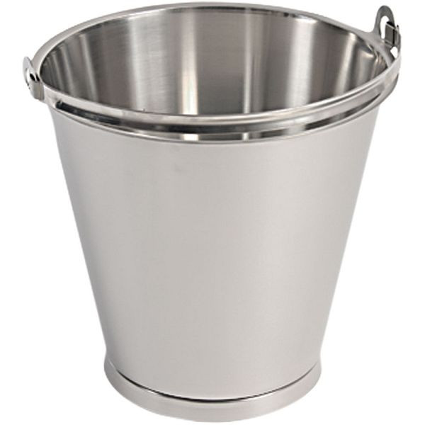Linden Edelstahleimer PREMIUM, mit Bodenreifen, mit Maßeinteilung, 15 Liter, KG0402150