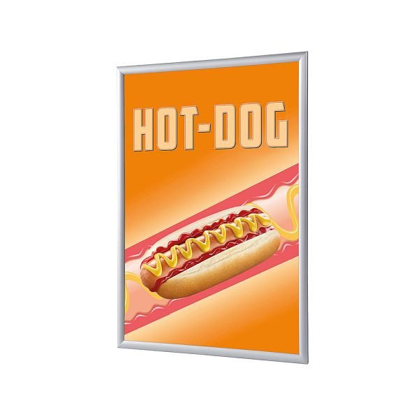 Showdown Displays Klapprahmen A4 Komplettset Hot Dog Französisch, KRA4G25LPPI579