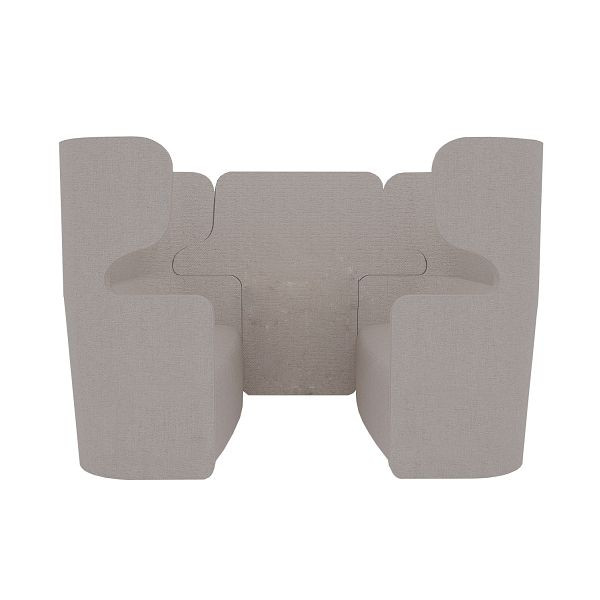 Bisley Raum in Raum Lösung Vivo, Viersitzer, Hohe Rückenlehne, NE0625 grau, VIVH4XP.NE0625