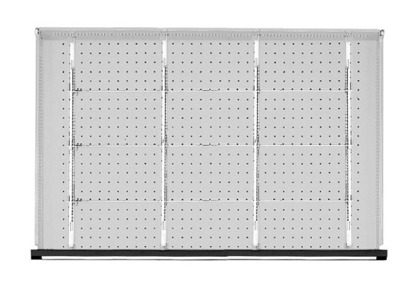 ANKE Werkbänke Schubladeneinteilungssatz; für Schublade 930 x 540 mm (BxT); für Fronthöhe 90 - 150 mm; 1/3 Teilung, 902.355