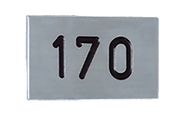 C+P Edelstahl-Nummernschild, selbstklebend, 3-stellig, 08501-06