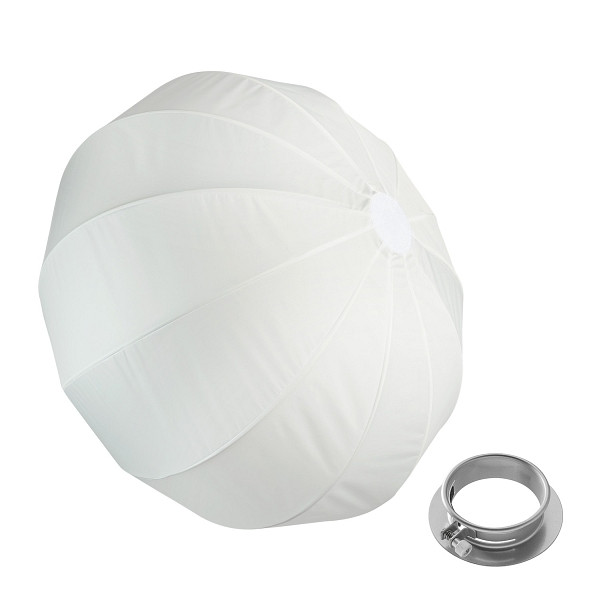 Walimex pro Essential Ballon Softbox 65cm + Softboxadapter für Profoto (Außendurchmesser 15,2 cm), schnell öffnender 360° Lichtdiffusor, 1023475