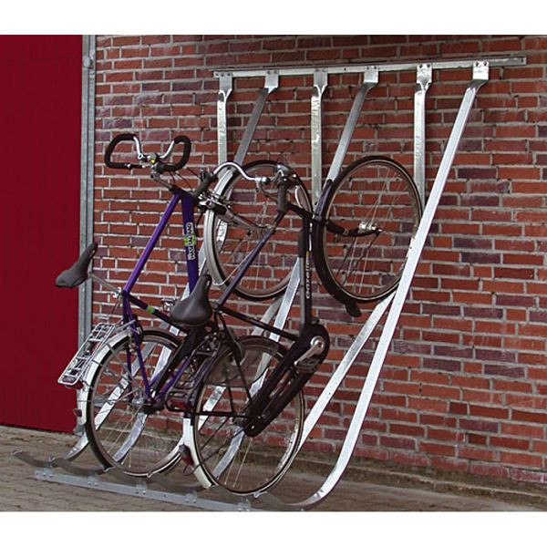 Stein HGS Fahrradparker/Schräghochparker -Barcelona-, einseitig, 6 Einstellplätze /2100mm, freistehend, 10883