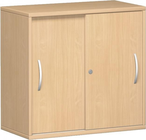 geramöbel Schiebetürenschrank 1 Dekor-Einlegeboden, abschließbar, 800x425x768, Buche/Buche, N-10S208-BB