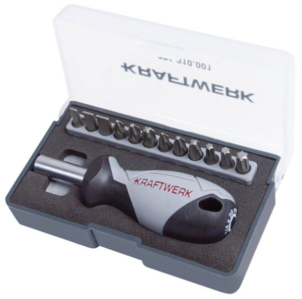 Kraftwerk Bit-Box mit 1/4" Bit-Halter in kurz mit Magnet, 306.010.001
