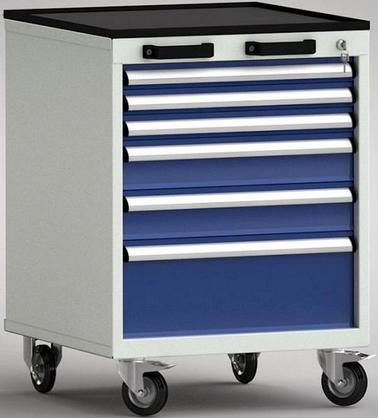 KLW Standard-Werkzeugwagen - 572 x 605 x 830 mm B x T x H mit 4-seitigem Abrollrand, 50EA/50EA/50EA/100EA/100EA/200EA, FEA0650-06ESV-001