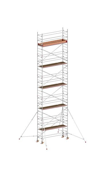 HYMER Fahrgerüst nach DIN EN 1004 mit Comfortaufbau, Rahmenteilbreite 0,80 m, Bühnenlänge 2,95 m, Reichhöhe 11,40 m, 837111
