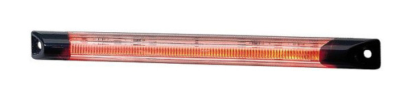 HELLA Umrissleuchte - LED - 24V - Anbau - Lichtscheibenfarbe: glasklar - LED-Lichtfarbe: rot - seitlicher Anbau, 2XS 008 078-001