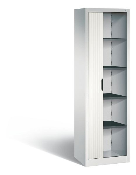 C+P Rollladenschrank Omnispace, H1980xB600xT420mm, Farbe: Lichtgrau / Verkehrsweiß, Griffmulde, 5 OH, 3200-00R S10102