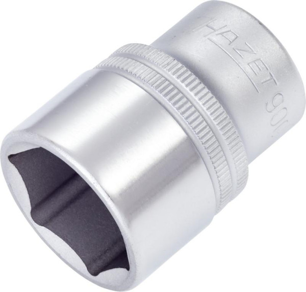 Hazet Steckschlüsseleinsatz, Sechskant, Vierkant hohl 12,5 mm (1/2 Zoll), 24 mm, Mit Rändelung, 900-24