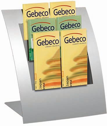 Kerkmann Tisch-Prospektständer Varia, B 320 x T 240 x H 320 mm, alusilber, 43651214