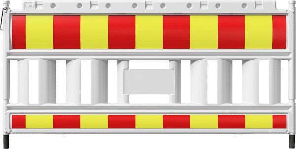 Schake Euro2-Schrankenzaun Typ Nox weiß, ohne Lampenadapter, Folie Typ 1, rot / gelb, 33420KSK