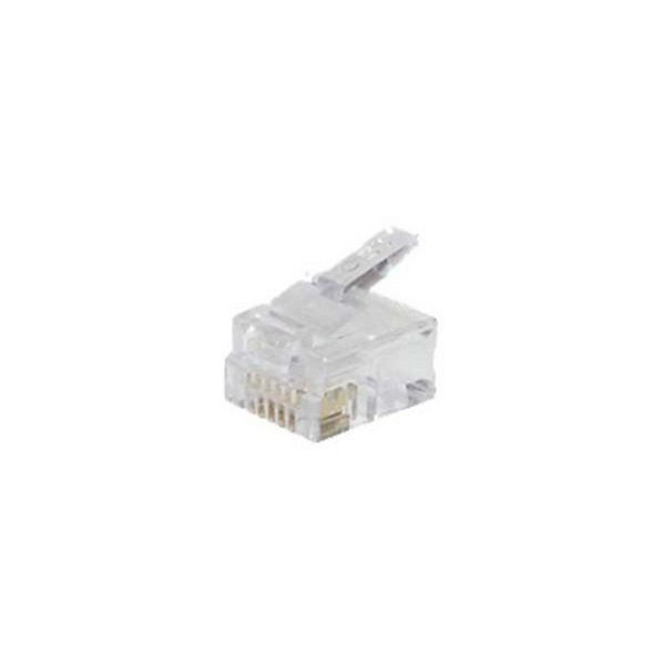 S-Conn Netzwerk-Modular Stecker RJ12 6polig, 6 Kontakte belegt, vergoldete Kontakte, 72050-
