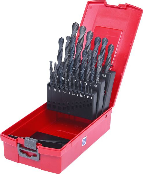 KS Tools HSS-R Spiralbohrer-Satz, Kunststoffkassette, 25-teilig, 1-13mm, 330.1623
