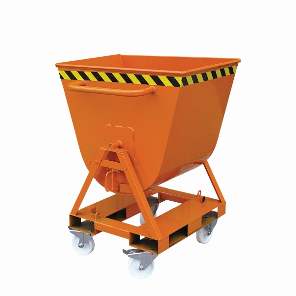 Eichinger Industrie Kippmulde 2-seitig kippbar, von 4 Seiten anfahrbar, 500 kg, 300 Liter reinorange, 20670400000000