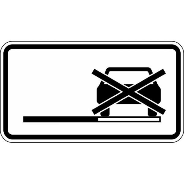 Stein HGS Haltverbot auch auf dem Seitenstreifen Nr. 1060-31, 750 x 412 mm, Flachform 2 mm, RA1, 1060-31-311