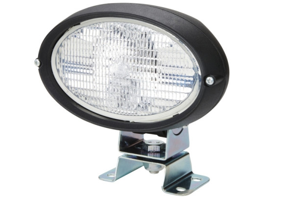 HELLA Halogen-Arbeitsscheinwerfer - Oval 100 - 24/12V - Schraubanschluss/Anbau - 4-Punkt Befestigung - Nahfeldausleuchtung - Stecker: AMP, 1GA 996 161-581