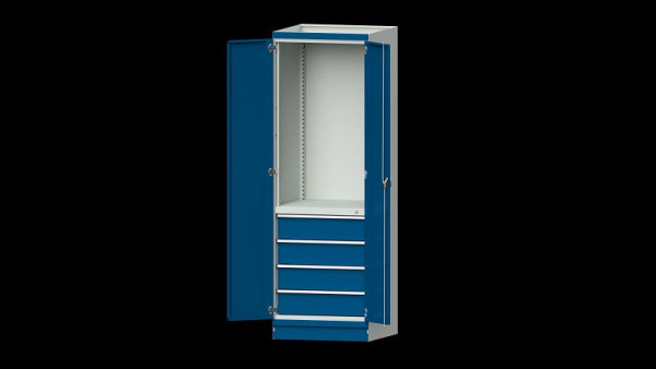 ANKE Werkbänke Basisschrank modulares Schranksystem, Modell 2409, 715 x 720 x 2200 mm, RAL 7035/5010, 631.030