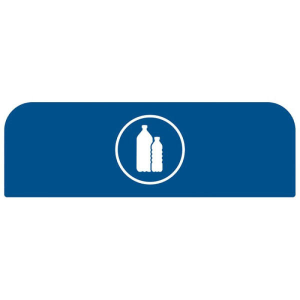STEIN HGS Configure Recycling-Station Hinweistafel Kunststoff, blau, 87 Liter, BE, 84084.0006