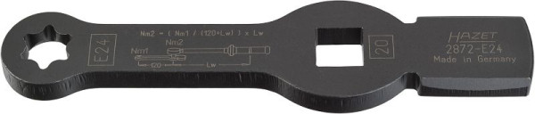 Hazet TORX® Schlag-Schlüssel, mit 2 Schlagflächen, Vierkant hohl 20 mm (3/4 Zoll), Außen TORX® Profil, E24, 2872-E24