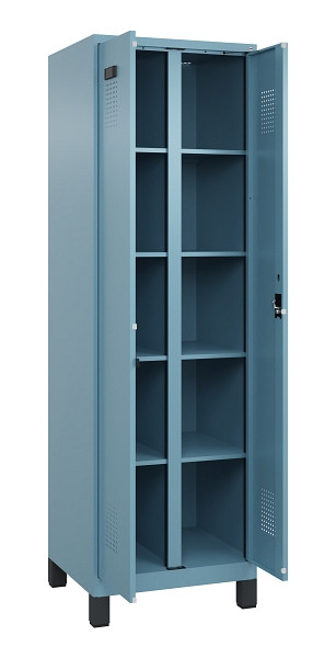 C+P Wäsche-Spind Evolo PLUS, mit Füßen, 2 Abteile, 1950x600x500mm, 0010/0010, Verschluss Zylinderschloss, 049012-20B S10048