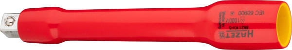 Hazet Verlängerung, schutzisoliert, Vierkant hohl 10 mm, Vierkant massiv 10 mm, Mit Kugelsicherung, Abmessungen / Länge: 142 mm, 8821KV-5