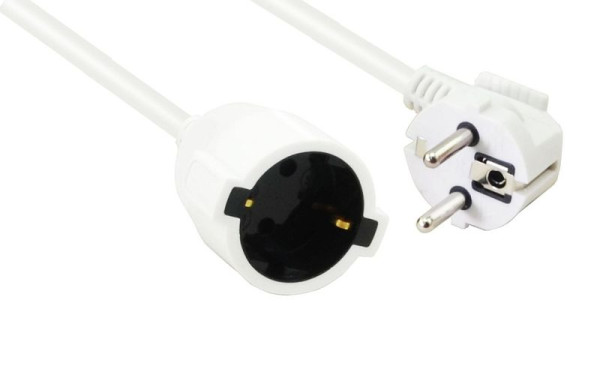 Helos Schutzkontakt-Verlängerungskabel 3-polig, weiß, 25,0m, 262881