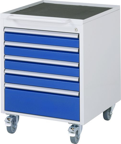 RAU Roll-Container Serie 7000, 5 x Schublade-Größe-L 4xH90, 1xH180 mm, 580x745x650 mm, 05-3.2A.11