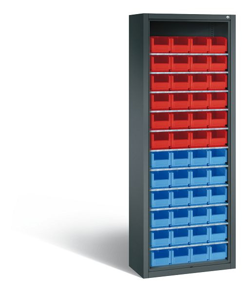 C+P Stahlregal mit Rückwand Serie 13, H1980xB700xT300 mm, Anthrazit, 133113-01 S10002