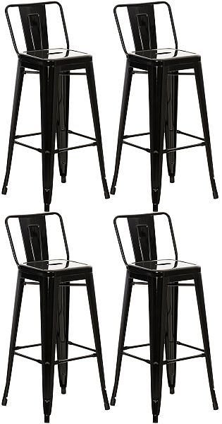 CLP Barhocker Mason, schwarz-gold, VE: 4 Stück, 312919