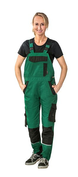 Planam Norit Damen Latzhose, grün/schwarz, Größe 50, 6534050