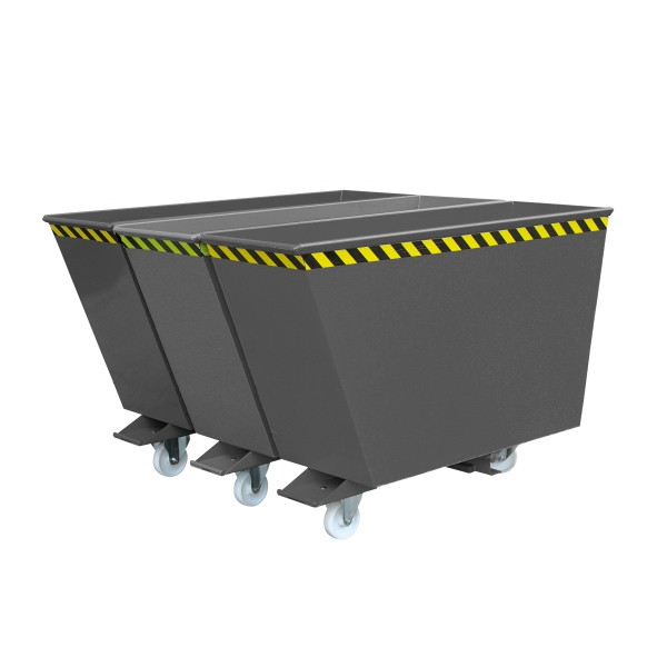 Eichinger Industrie Kippbehälter Sortiersystem 2in1 oder "3in1", 3x600 Liter, anthrazitgrau, 20250100000096