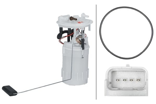 HELLA Kraftstoff-Fördereinheit, 12V, elektrisch, 4-polig, mit Dichtung, 8TF 358 303-251