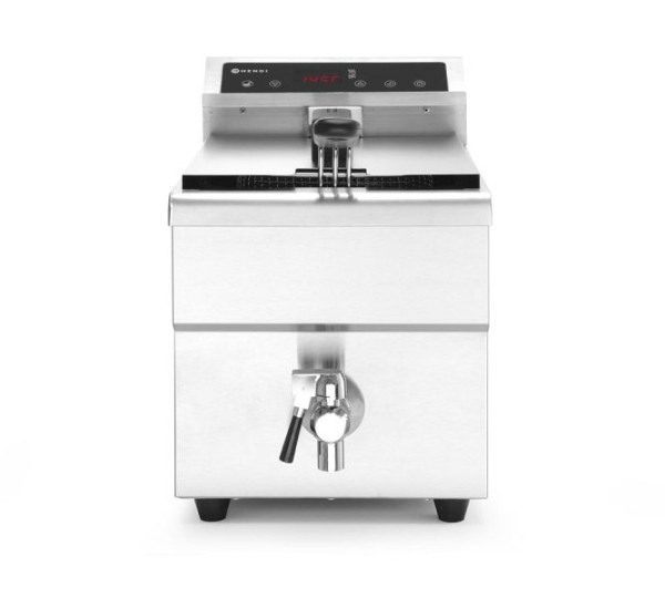 Hendi Induktionsfritteuse mit Ablasshahn, 8 Liter Kitchen Line, 215012