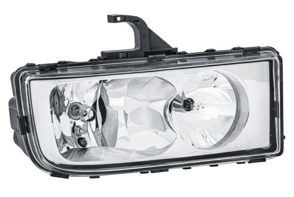HELLA Halogen-Hauptscheinwerfer, für u.a. Mercedes-Benz Axor II, ECE, für Linksverkehr, rechts, 1LB 247 011-081