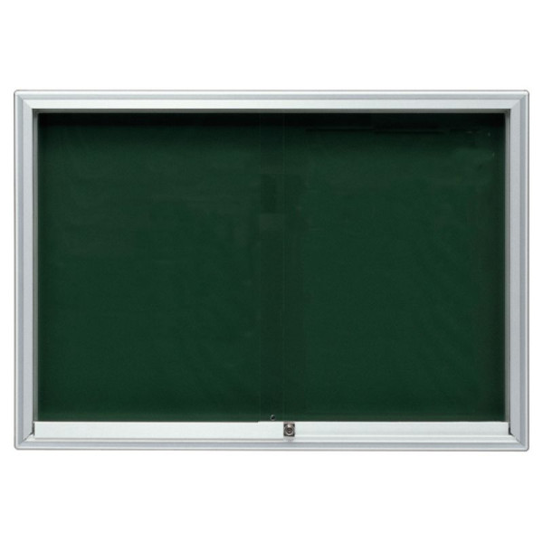 Stein HGS Innenschaukasten -Infomedia SM- mit Schiebetür, grün, silber eloxiert, 160mm/110mm, Maße (BxH): 2000 x 1000 mm, 21387-010201