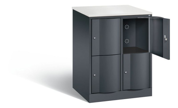 C+P XL-Schließfachschrank Resisto, H1077xB772xT640mm, Farbe: Schwarzgrau, 8472-273 S10030