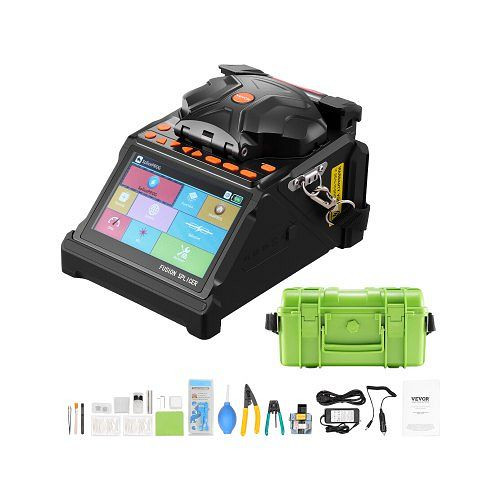 VEVOR Glasfaser Spleißgerät, 6 Motoren, Kern-/Mantelausrichtung, 6s Spleißen, 13s Aufheizen, 5" LCD, 7800mAh Akku, GXRJJTJSCSXXY9WEXV2