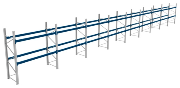 BITO Palettenregal P2 3005x1100x25500 Komplettregal, 2E, 800 RAL5010 U, 56421