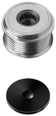 HELLA Generatorfreilauf, Gewindemaß: M16x1,5, Anzahl der Rillen: 6, mit Kappe, 9XU 358 038-001