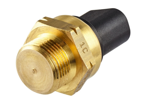 HELLA Temperaturschalter, Kühlerlüfter, 12V, 2-polig, Flachstecker, Steckergehäuseform: eckig, geschraubt, Schließer, 6ZT 007 807-001