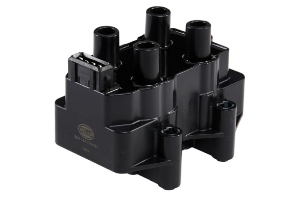 HELLA Zündspule, 12V, 4-polig, Blockzündspule, geschraubt, 5DA 193 175-421