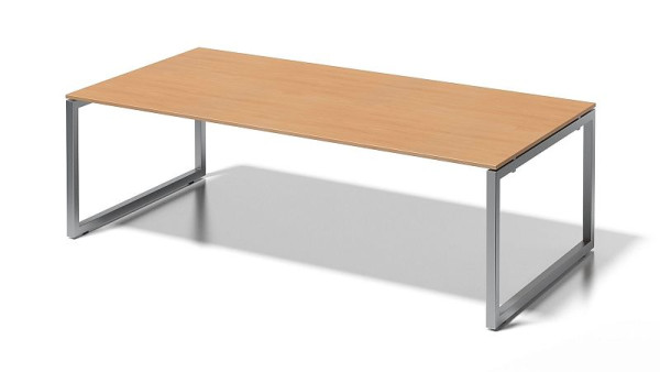 Bisley Cito Chefarbeitsplatz/Konferenztisch, 730 mm höhenfixes O-Gestell, H 19 x B 2400 x T 1200 mm, buche/silber, DOF2412BC355